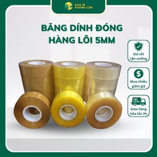  Băng keo trong đục 1kg lõi mỏng băng dính vàng đóng hàng siêu dính dày dặn siêu dai 