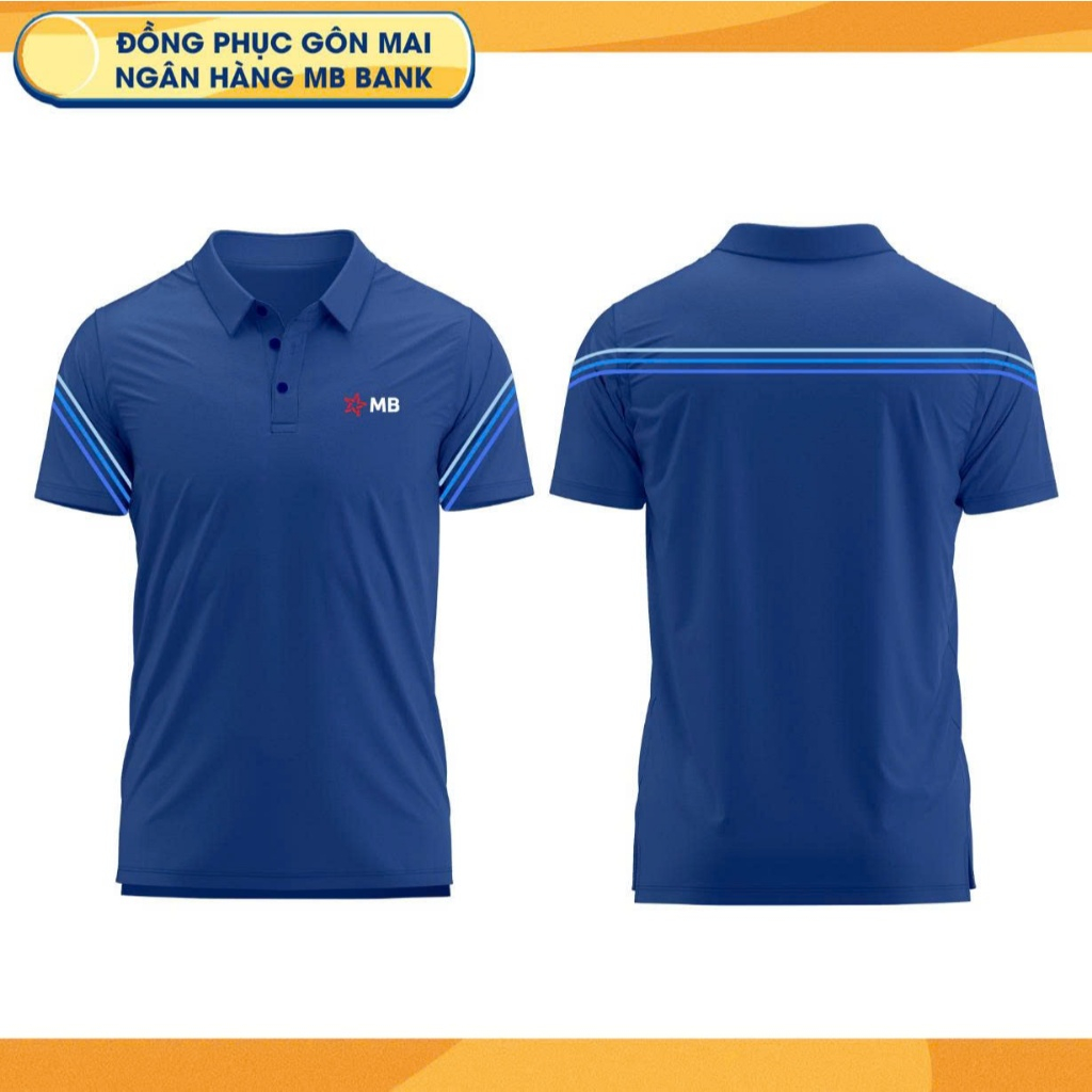 Áo thun đồng phục MB Bank vải CVC chuẩn FORM - VẢI từ đơn vị cung cấp đồng phục toàn hệ thống MB