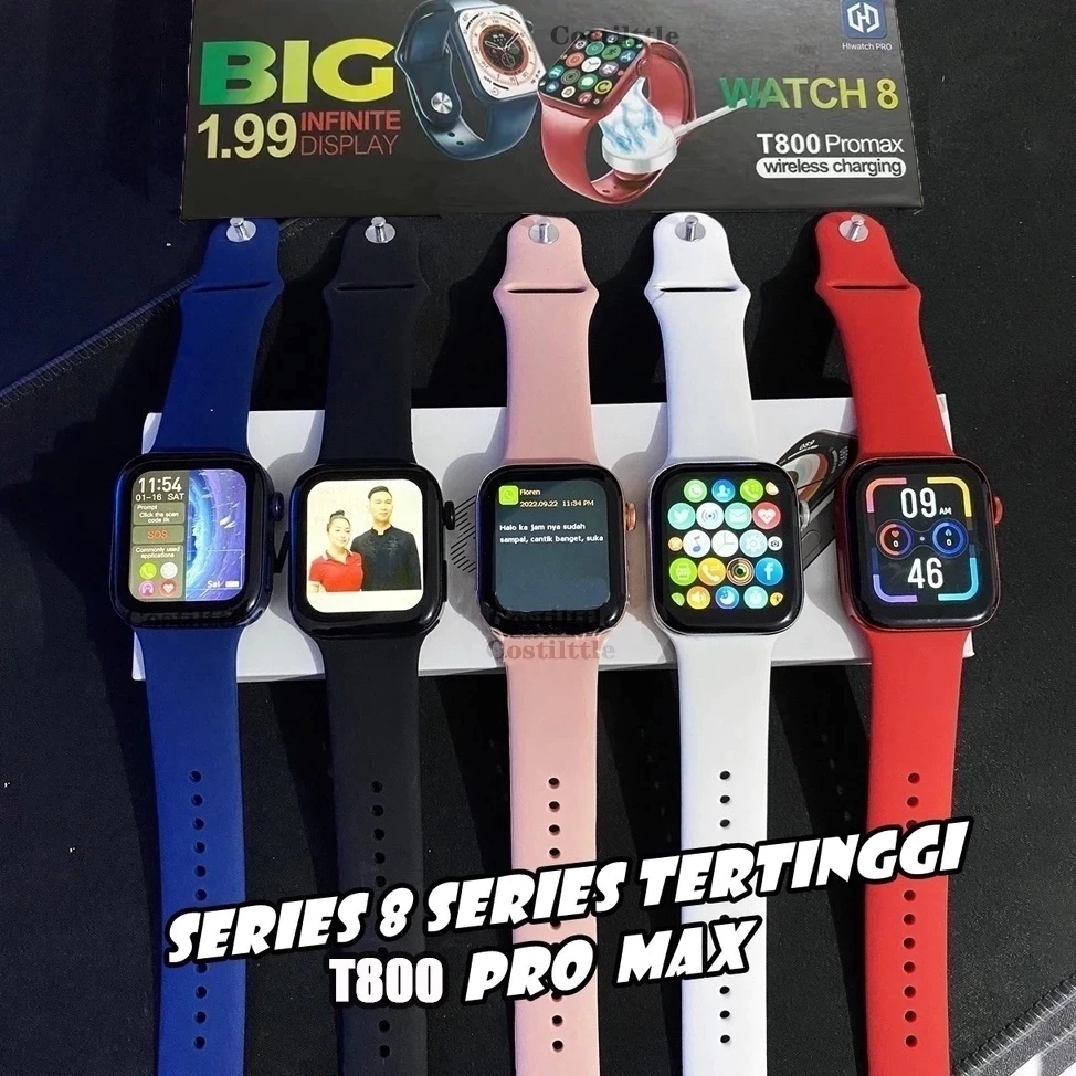 Đồng hồ thông minh t800 pro max, đồng hồ theo dõi sức khỏe đầy đủ chức năng, thể dục, gọi điện thoại