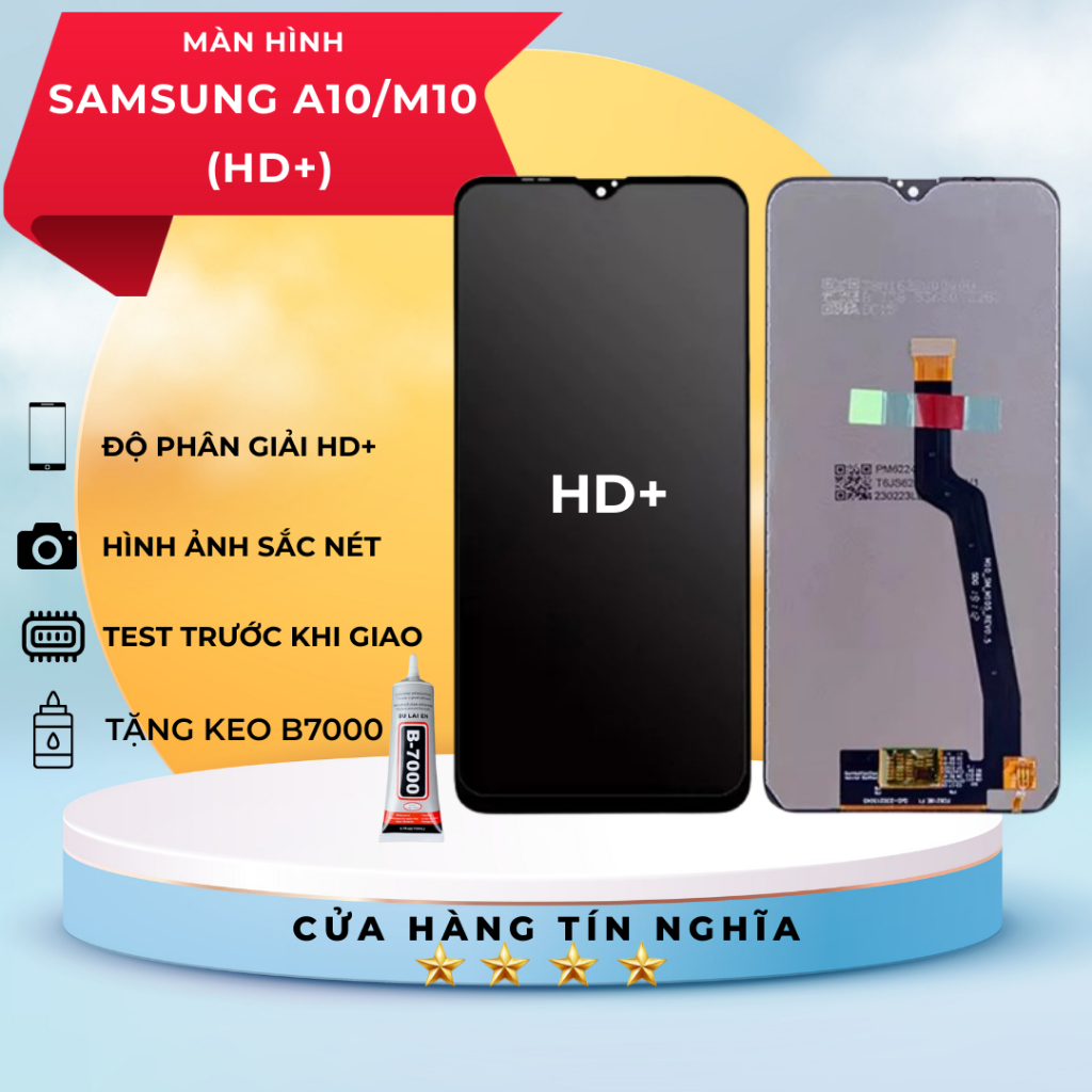 MÀN HÌNH SS A10/ M10 (ZIN) - ĐEN -TẶNG KEO DÁN B7000