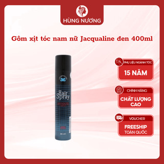  Gôm xịt tóc nam nữ Jacqualine đen 400ml giữ nếp tóc bền thơm lâu keo xịt tóc giữ nếp tóc 
