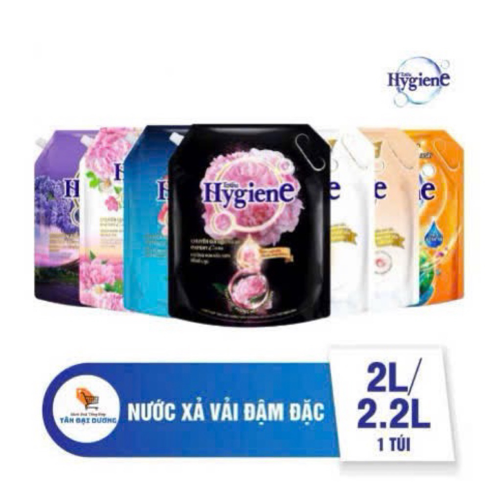 Nước xả vải đậm đặc Hygiene hương hoa thơm lâu túi 2L/2.2L