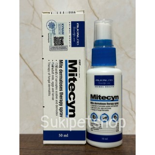  MITECYN -   50ml   - NƯỚC XỊT HỖ TRỢ GIẢM GHẺ VIÊM DA DO VE RẬN NẤM CHO CHÓ MÈO TỪ 12 TUẦN TUỔI 