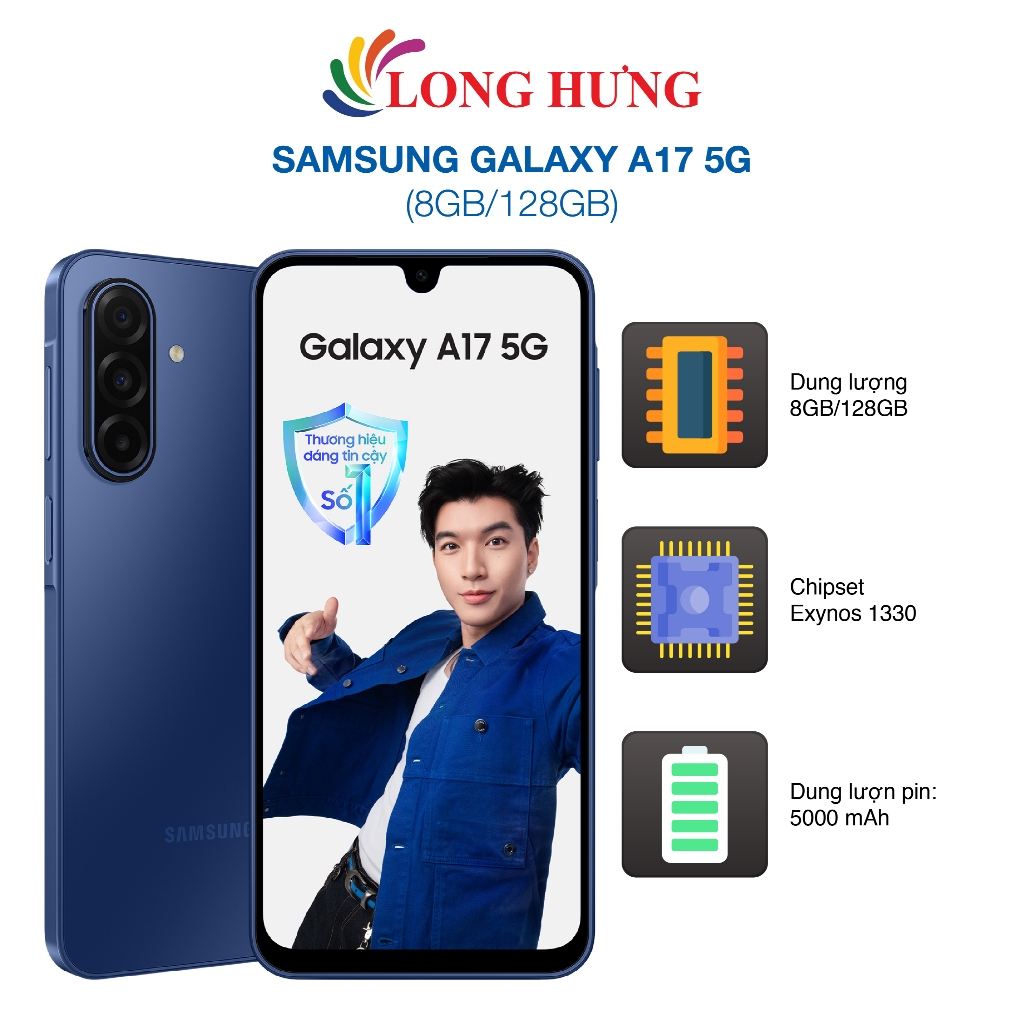 Điện thoại Samsung Galaxy A17 5G (8GB/128GB) - Hàng chính hãng