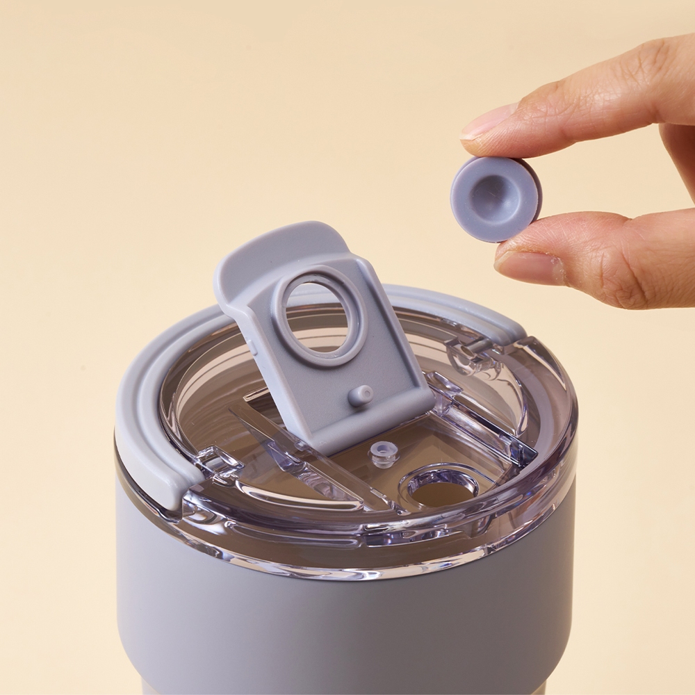Bình giữ nhiệt LocknLock Metro cafe top handle phủ sứ LHC4416 710ml / LHC4419 900ml có quai xách và ống hút đi kèm | BigBuy360 - bigbuy360.vn
