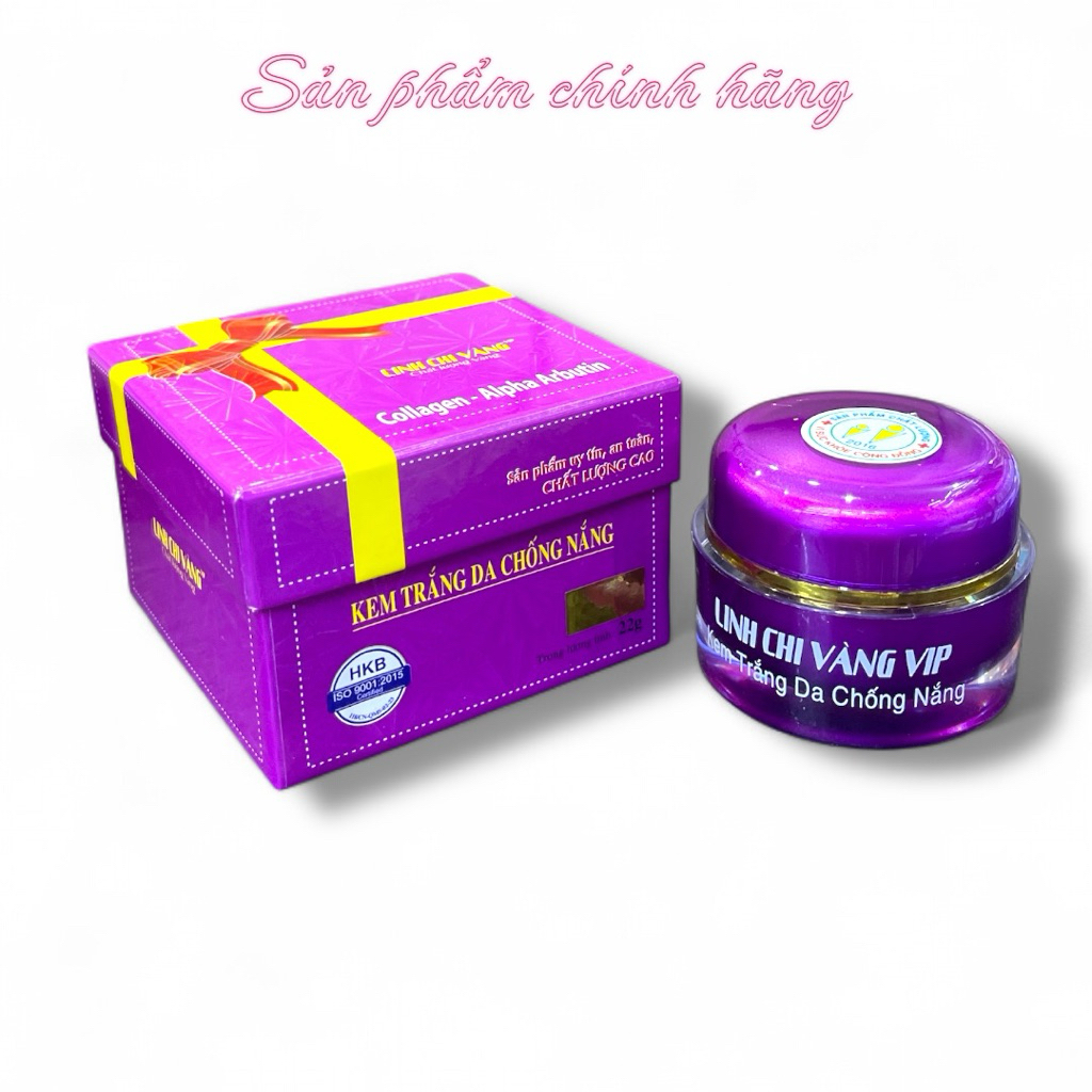 Kem Linh Chi Vàng Trắng Da Chống Nắng Vip 22gram Chính Hãng