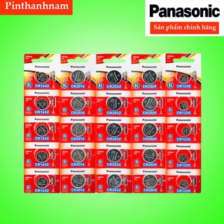  Vỉ 5 Pin Panasonic CR2032   CR2025   CR2016   CR1632   CR2450   CR1220   CR1620 Chính Hãng 