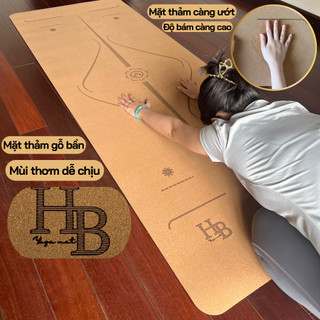 Thảm yoga cao su gỗ bần Huy Bạt thảm tập gym định tuyến cao cấp chống trượt thảm tập thể dục cho người nhiều mồ hôi 