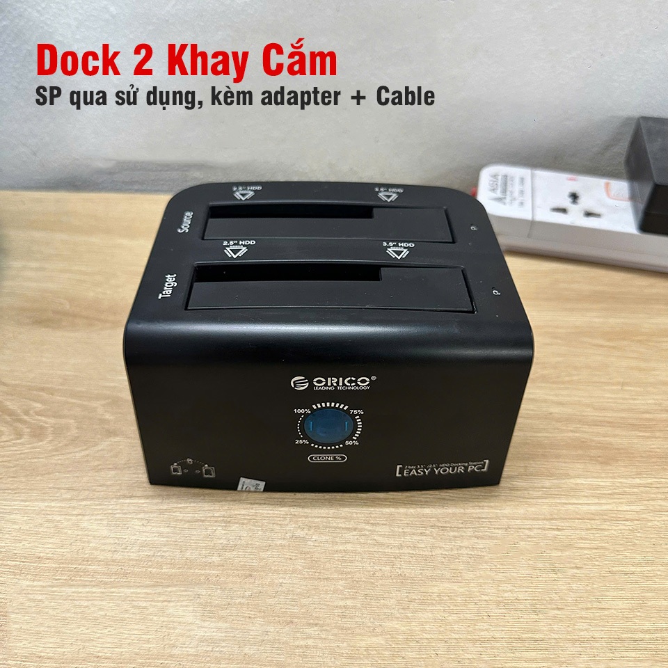  Dock 3.0 kết nối ổ cứng HDD SSD laptop và PC  qua sử dụng Kèm cáp + adapter  