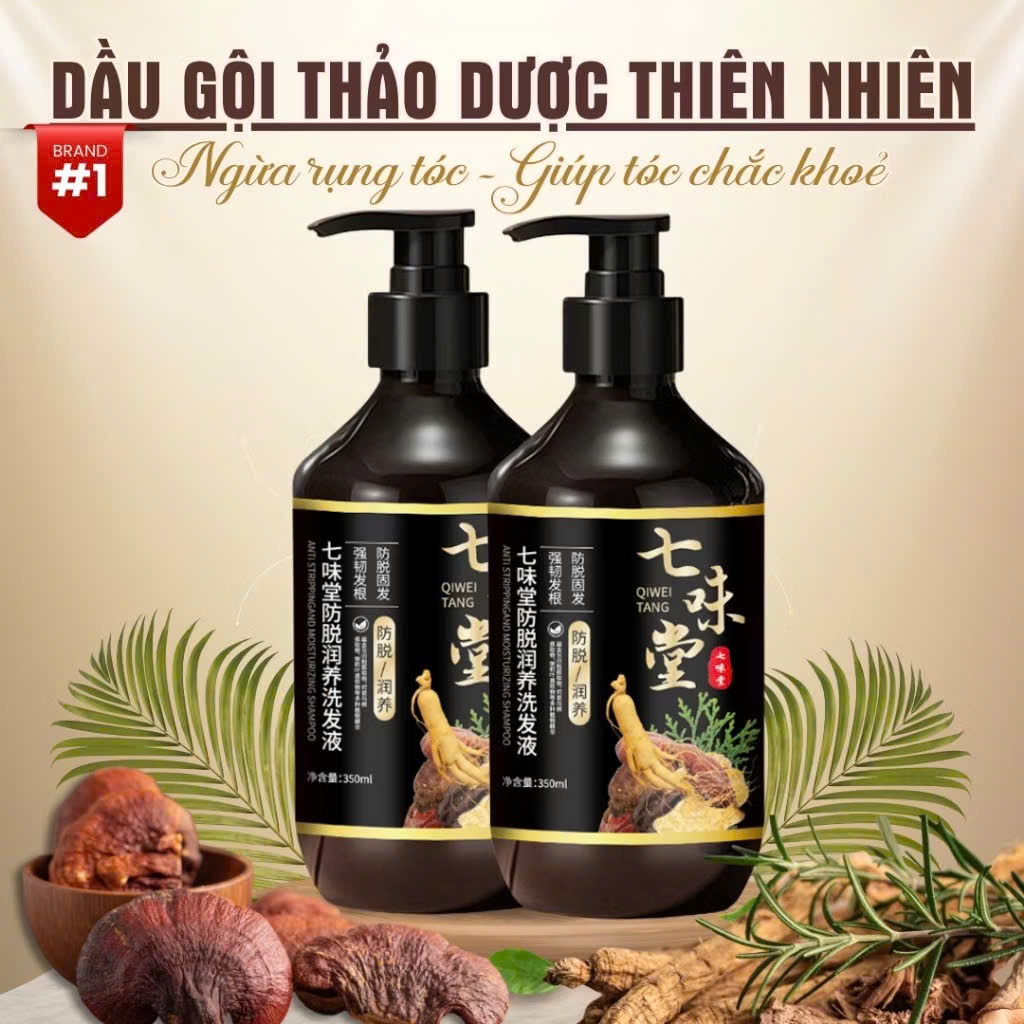 Dầu Gội Nhân Sâm Qiweitang Giảm Rụng Tóc, Kích Thích Mọc Tóc,Dưỡng Ẩm Và Phục Hồi Tóc Hư Tổn 350ml