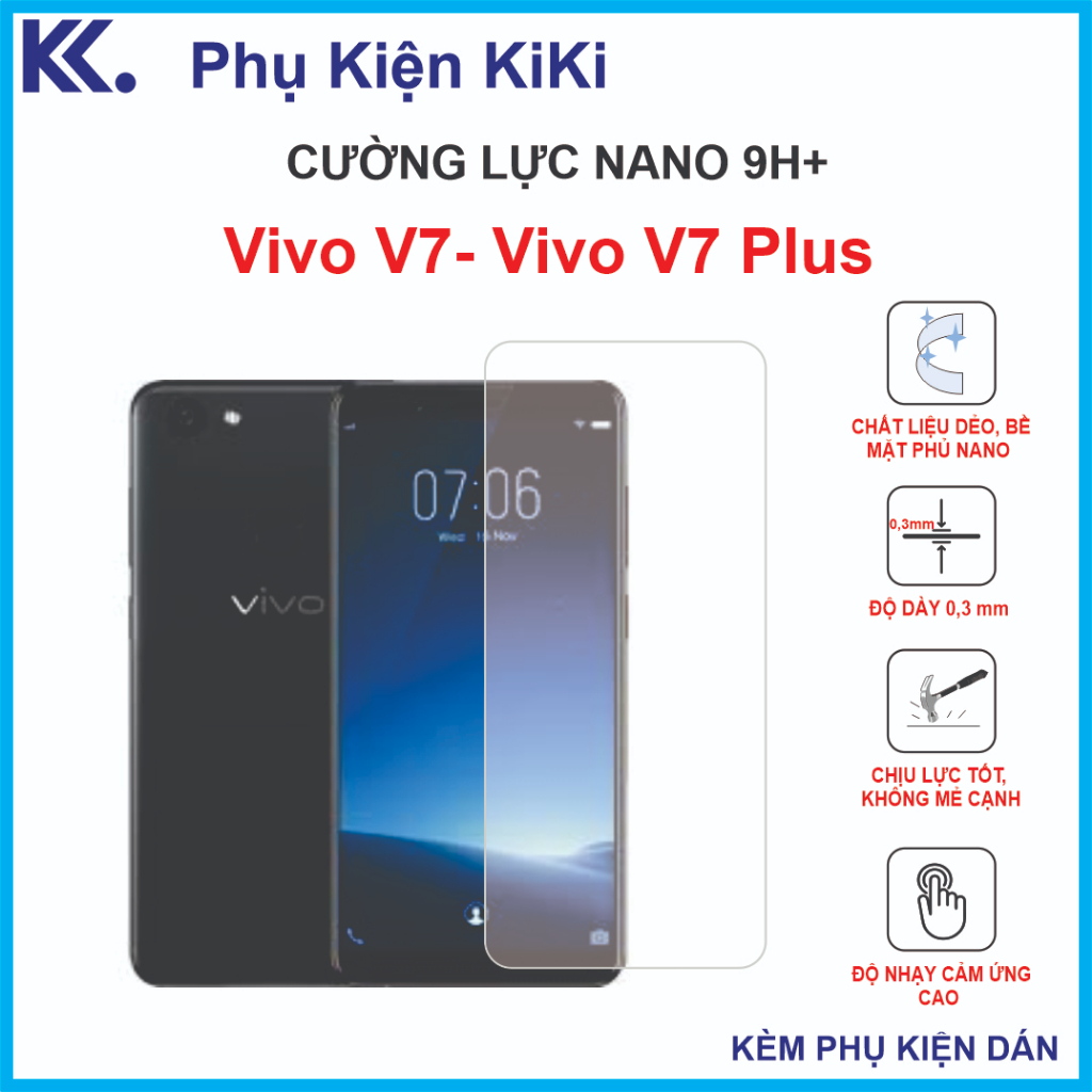 Cường lực Vivo V7, Vivo V7 Plus Cường lực Nano Dẻo 9H+