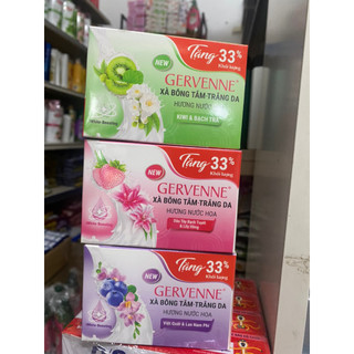  Xà bông tắm trắng da hương nước hoa Gervenne tặng 106g 