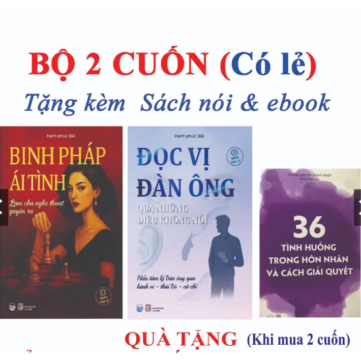 Combo 2 CUỐN sách - Đọc vị đàn ông + Binh pháp ái tình [SP chính hãng]