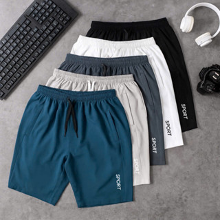 Combo 5 quần short nam thể thao giá rẻ, chất vải co giãn thoảng mát, túi quần 2 bên có khoá kéo