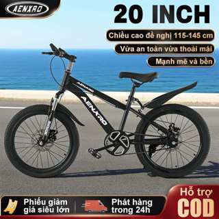  Xe đạp leo núi 20 inch phanh đĩa trước sau giảm xóc trước chắn bùn đủ bộ dành cho trẻ 6-15 tuổi 