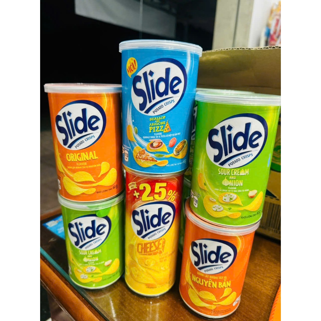 [LON NHÍ] Snack khoai tây Slide lon 65g