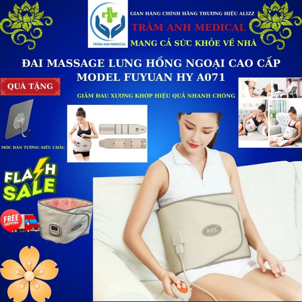 QUÀ TẶNG -FREESHIP +Đai Nóng Rung Hồng Ngoại Massage Bụng, Đai Lưng Ngãi Cứu, Máy massage hồng ngoại