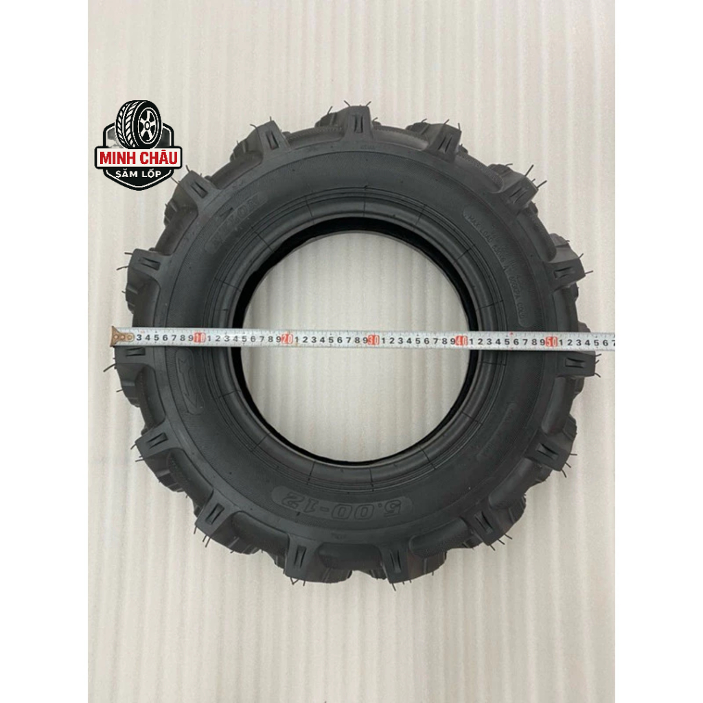 Vỏ Lốp 500-12 Gai – Hàng Đẹp 12PR Gai Máy Cày– Tải Trọng 500kg – Lắp Mâm 400/450/500-12 – Xe 3 Bánh,