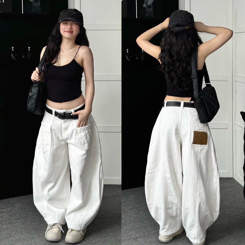 GARY DENIM PANTS - Quần Jeans Trơn Ống Cong vải washed màu ĐEN/TRẮNG/XÁM form Unisex nam nữ - Quần bò Jaystoree | BigBuy360 - bigbuy360.vn