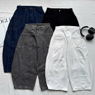 GARY DENIM PANTS - Quần Jeans Trơn Ống Cong vải washed màu ĐEN/TRẮNG/XÁM form Unisex nam nữ - Quần bò Jaystoree