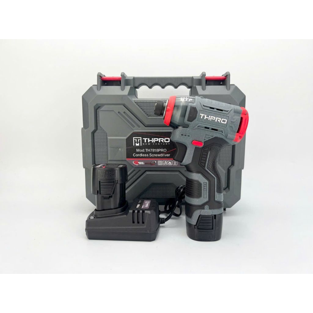 Máy chuyên vít dùng pin 4 Cell THPRO- KAMPRO 7028 Không Chổi Than, 3 Tốc Độ Có Búa tiện dụng