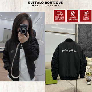 Áo Khoác Bomber Đôn Chề Thêu Logo Sau Áo Siêu Đẹp - Áo Khoác Nam Nữ Dol Chề Chất Vải Gió Cao Cấp