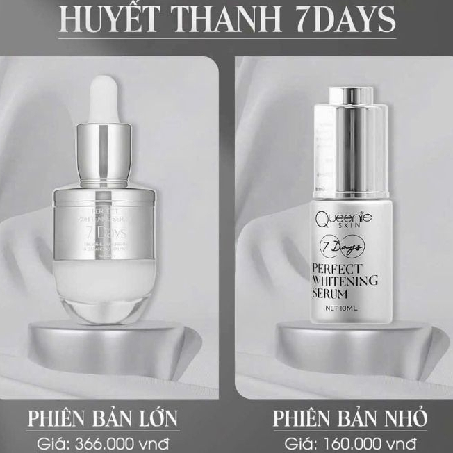 [10-35ml] HUYẾT THANH TRẮNG DA 7DAYS QUEENIE SKIN _PERFECT WHITENING SERUM QUEENIE SKIN
