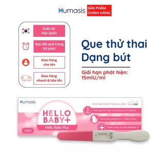 Que thử thai Humasis Hello Baby Plus - Dạng Bút - Phát hiện mang thai sớm - Hàng chính hãng