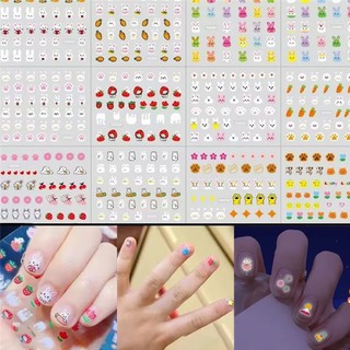  Combo 10 Tấm Sticker dán móng 3D nail Dạ Quang Hoạt hình cute hình dán móng tay Dễ Thương Cho Bé Gái Bạn Gái 