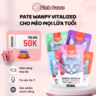 Pate Wanpy Vitalized Cho Mèo Mọi Lứa Tuổi Gói 80gr - Pink Paw