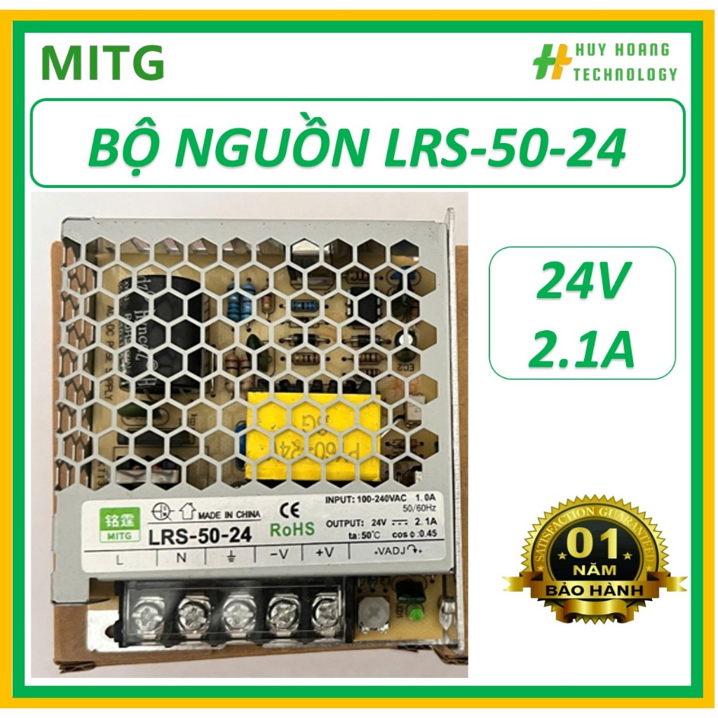 Bộ nguồn tổ ong 24V 2.2A LRS-50-24 hàng chính hãng