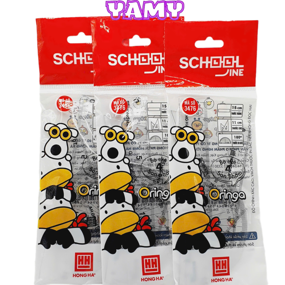 Combo 3/5 Bộ Thước Kẻ, Eke 4 sản phẩm Hồng Hà – Thước Thẳng, Thước Eke, Thước Đo Góc Chống Mờ Số Đo