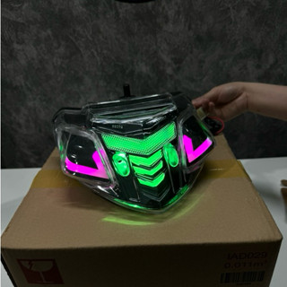  Cụm đèn hậu wave A 110cc   đời 2017 đến 2025   audi A11 pro chỉnh được màu qua app 