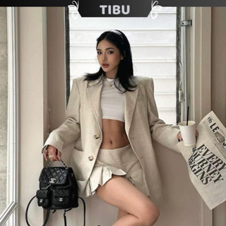 Set Áo Vest Phối Chân Váy Xếp Ly TIBU Set Đồ Nữ Sang Chảnh Đi Chơi Đi Làm Thu Đông B589