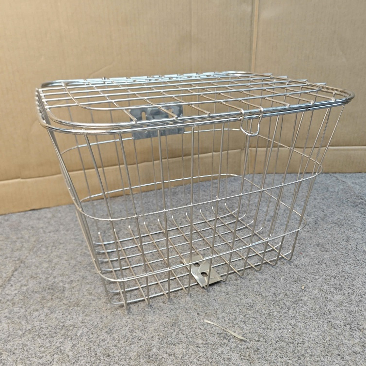 Giỏ Rổ Xe Đạp Inox Cao Cấp Có Nắp Đạy Loại Xịn Dành Cho Xe Đạp Mini - Asama - Thống Nhất - Xe Phổ Th