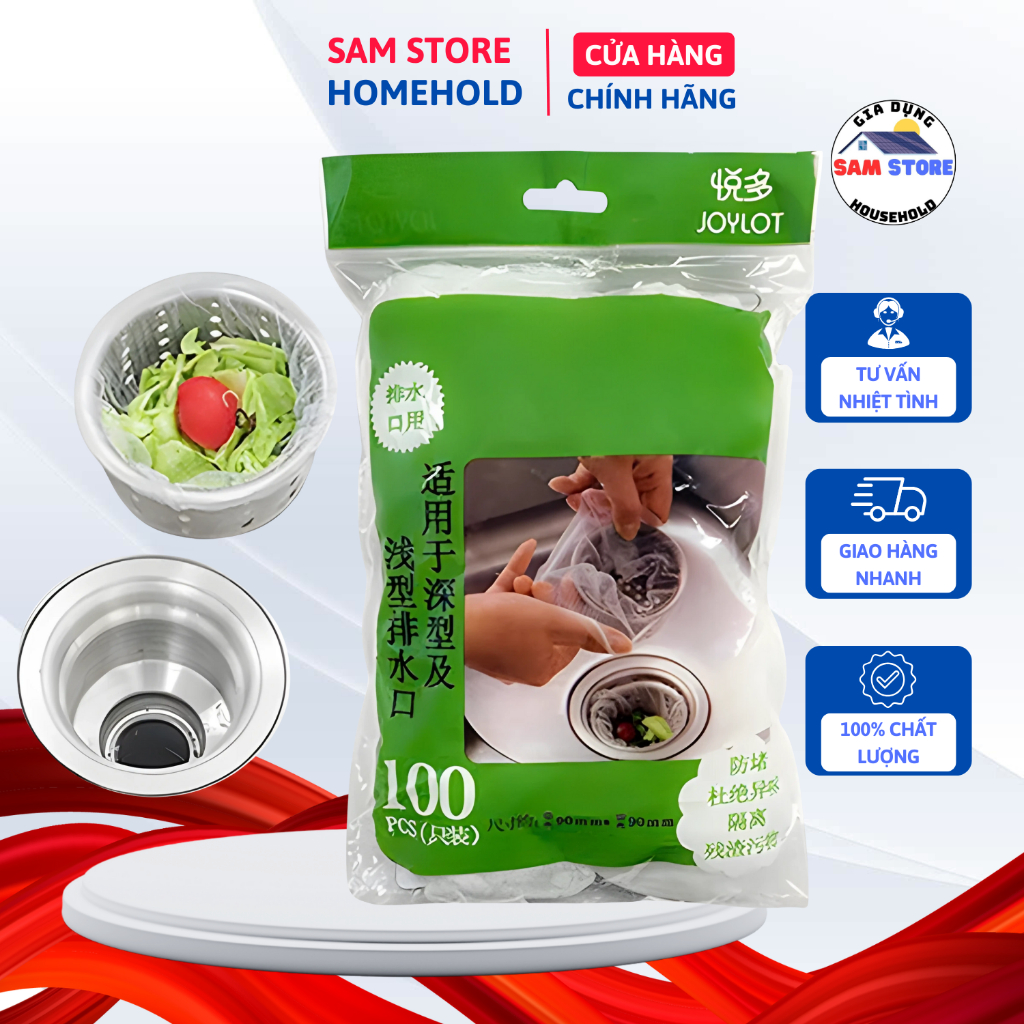 [SET 5] gói túi lọc rác bồn rửa chén bát, túi lưới lọc rác chậu rửa bát, bọc đựng rác bồn rửa bát