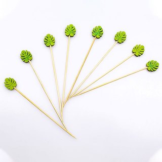 Set 100 que xiên tre decor trang trí - LÁ TRÒN ( DANANGBAKINGTOOL 3500.038)