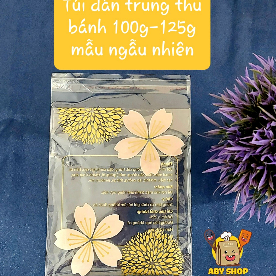 Túi dán bánh trung thu bánh 100g-125g, túi đựng bánh trung thu từ size 100g-125g