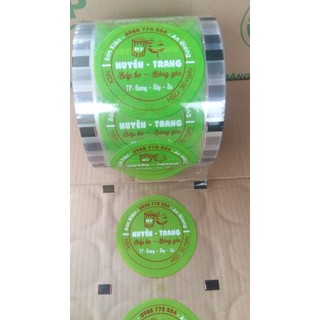 2 cuộn Màng ép ly trà sữa( in 2 màu theo yêu cầu )
