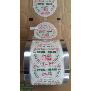 2 cuộn Màng ép ly trà sữa( in 2 màu theo yêu cầu )