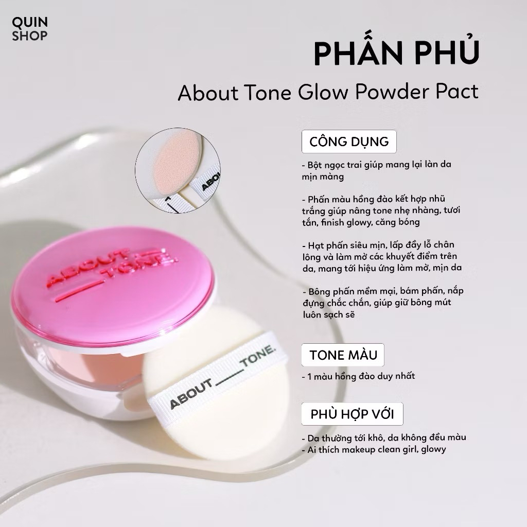 (passnew) Phấn Phủ Nén Thuần Chay About Tone