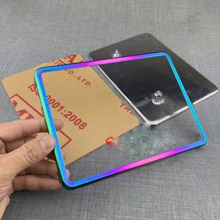 Khung Titan biển số titan kèm Mica nhựa - chống nước phù hợp các loại xe Loại 1