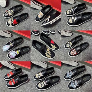 Giày slipon karl - giầy lười hình thêu nổi - giày slipon DG , đế cao su non latex [ ảnh + video tại monaco shop]