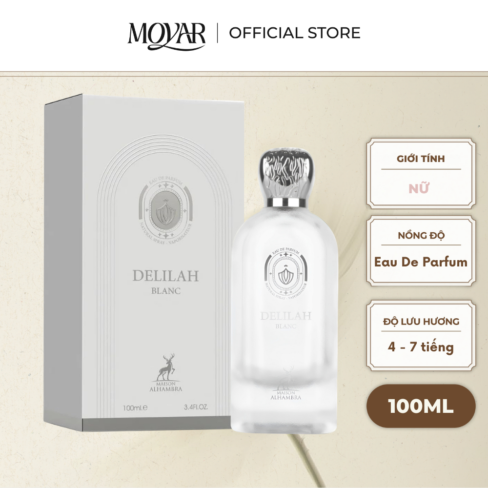  Nước Hoa Fullseal Lattafa Maison Alhambra Delilah Blanc EDP | Nước hoa nữ 100ml | Moyar Perfume 