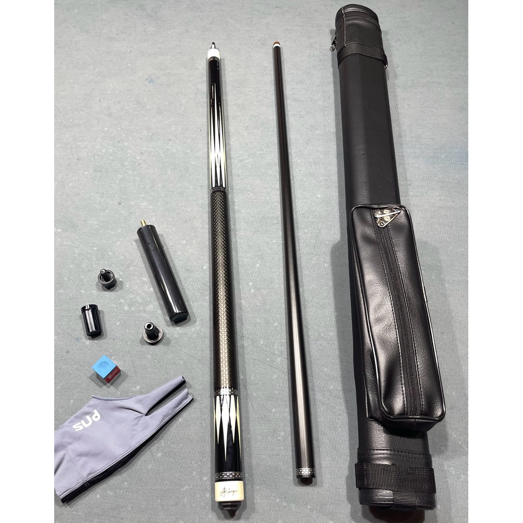 Cơ bida Kèm Chuôi Nối, gậy Bi-A lỗ, cơ bida full carbon, cơ KT magic full carbon 2MB -CK01