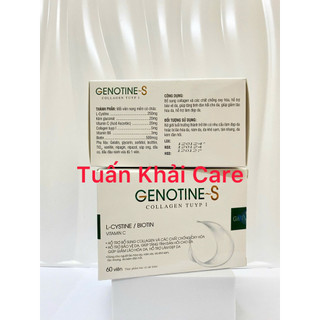   CHÍNH HÃNG  Viên Uống Genotine S Đẹp Da Bổ Sung Collagen Lcystin Sáng Da Mờ Nám Chống Lão Hóa - 60Viên 
