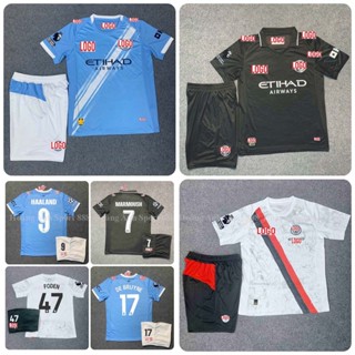 Bộ Quần Áo Bóng Đá CLB MC, Áo Đá Banh Man City Mùa Giải 2025/2026 Vải Polyester Thái Gai Lưới