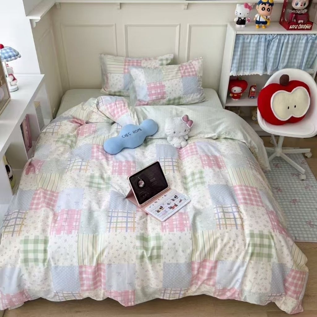 Sét Ga Gối kèm Vỏ Chăn EverDream 417 Nhập Khẩu, 100% Cotton Living cao cấp, Nhận May Theo Yêu Cầu