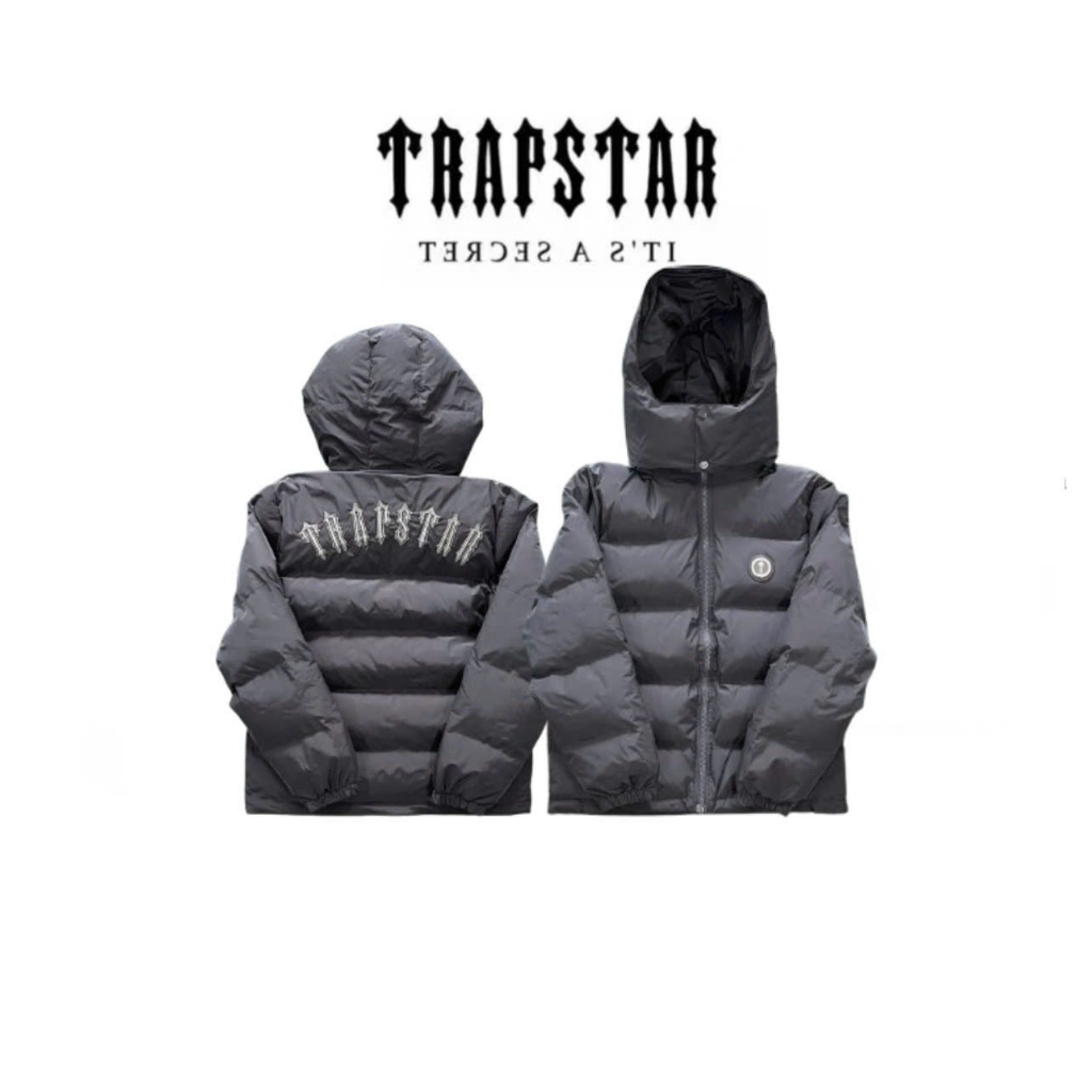 Áo phao mùa đông Trapstar London đen ghi phong cách cực chất cho các Drill thủ UK - Trap002
