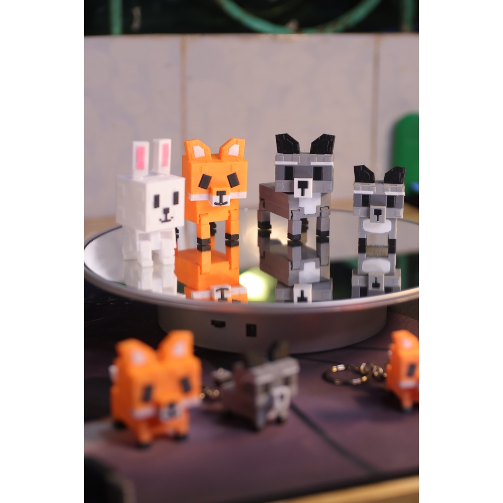 *Lucky box 🌺Đồ chơi roblox Grow A Garden RACCOON, rex fox, cáo trắng (dễ thương, to nhỏ, móc chìa khóa cute) - Đồ trang trí